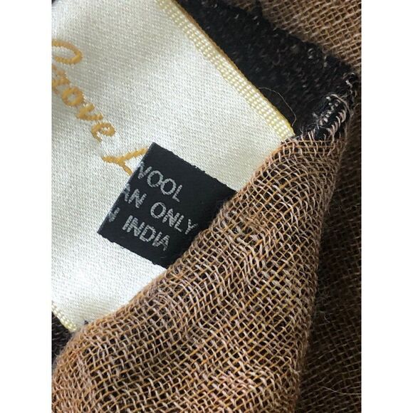 Malabar Grove Ltd Beaded Paisley Wrap Shawl Wool - Picture 7 of 7